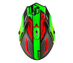 JUST1 J38 Blade MX Helmet - Red/Lime/Black Matt