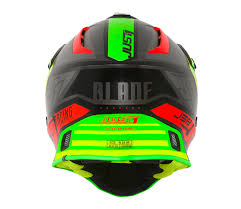 JUST1 J38 Blade MX Helmet - Red/Lime/Black Matt