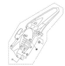 Rear Fender Guard - WR/YZF 2015-17