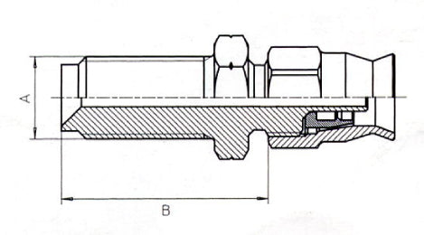 Bulkhead fixed male concave seat - standard