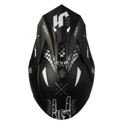 JUST1 J39 Rock Grey Camo Fluro Red/White/Black Matt Helmet